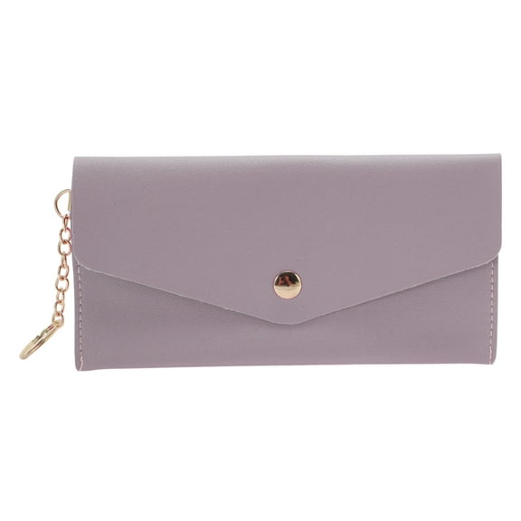 Unique Bargains 1 Pc Coin Purse Wallet Flap Closure Coin Purse Pouch Purple