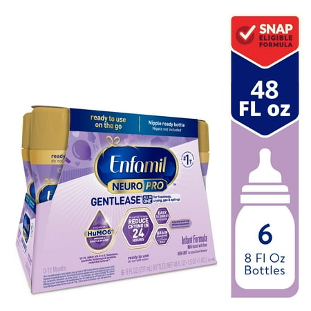 Enfamil Gentlease Ready to Use Bottles - 8 fl oz Each/6ct