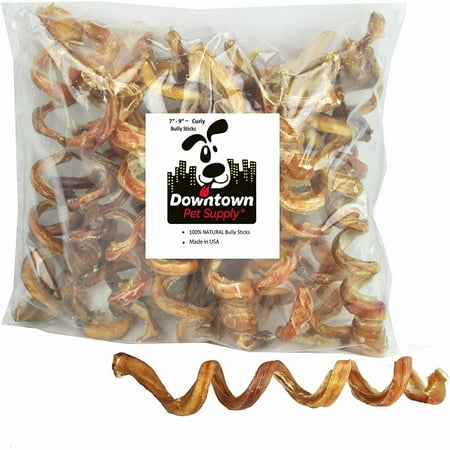 UPC: 0661708309651 | Downtown Pet Supply Bully Sticks For Dogs Spiral Rawhide Free Dog Chews 10   3 Pack