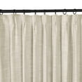 thumbnail image 3 of TWOPAGES Kyla Collection Room Darkening Lined Faux Linen Pinch Pleated Curtain, 40"x84", 1 Panel, Gray Beige, 3 of 6