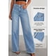 thumbnail image 2 of PRETTYGARDEN Jeans de Pierna Ancha y Cintura Alta con Tiro Alto y Dobladillo Deshilachado, 2 of 6