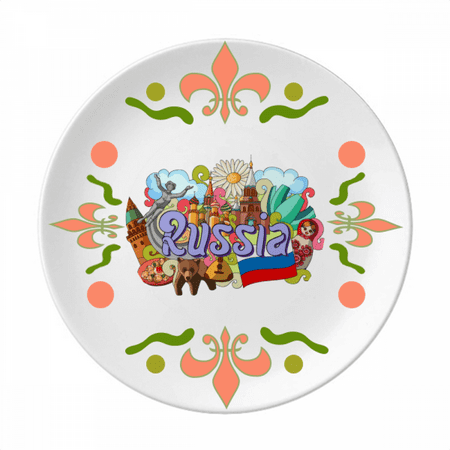 

St Basil鈥檚 Cathedral Lenin Mausoleum Russia Flower Ceramics Plate Tableware Dinner Dish