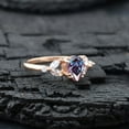 thumbnail image 5 of CHIRAGEMSJEWEL 7X5MM / 1.5 Ct Pear Shape Alexandrite Wedding Ring - Marquise & Round Cut Diamond Cluster Ring Gift for Girlfriend, 5 of 7