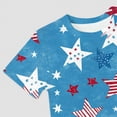 thumbnail image 4 of HCNTES Toddler Boy 4th of July Outfit USA Print Short Sleeve Top And Waist Shorts Boys Patriotic Outfit Set Size 2-12 Years, 4 of 5