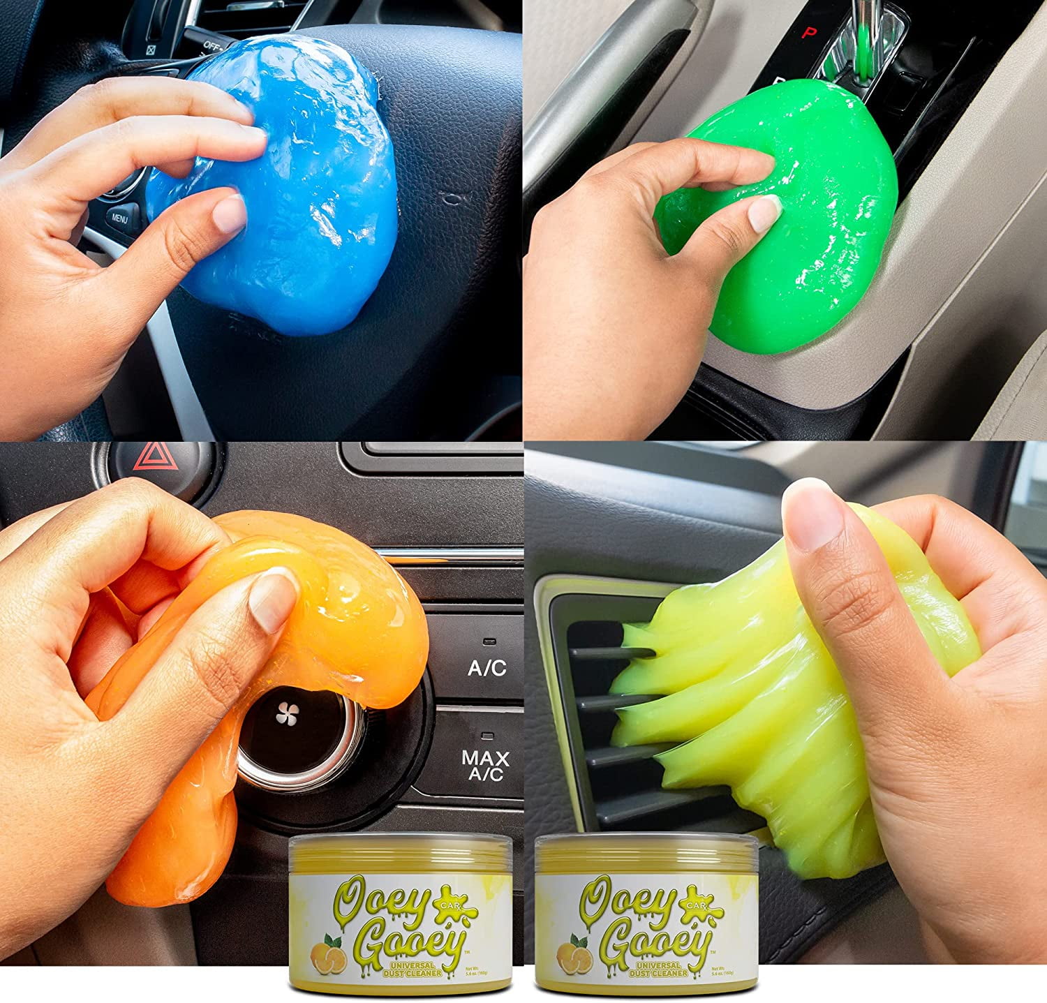 CarX Scented Car Cleaning Gel for Detailing - Pack of 2 Biodegradable Slime for Cleaning Car Interior - Perfect Keyboard Cleaner Gel to Make Your