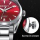 thumbnail image 2 of Reloj automático para hombres NH35 Movimiento Relojes mecánicos con corona atornillada 20ATM Reloj de pulsera de acero inoxidable con cristal de zafiro resistente al agua Super LuminousRed, 2 of 5