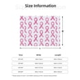 thumbnail image 2 of Horizontal Flannel Blanket Is Light Warm Soft Anti-Pilling Anti-Wrinkle Anti-Allergy And No Hair Loss For Bed And Sofa Camping Travel Modern Pink Ribbon Pattern, 2 of 8