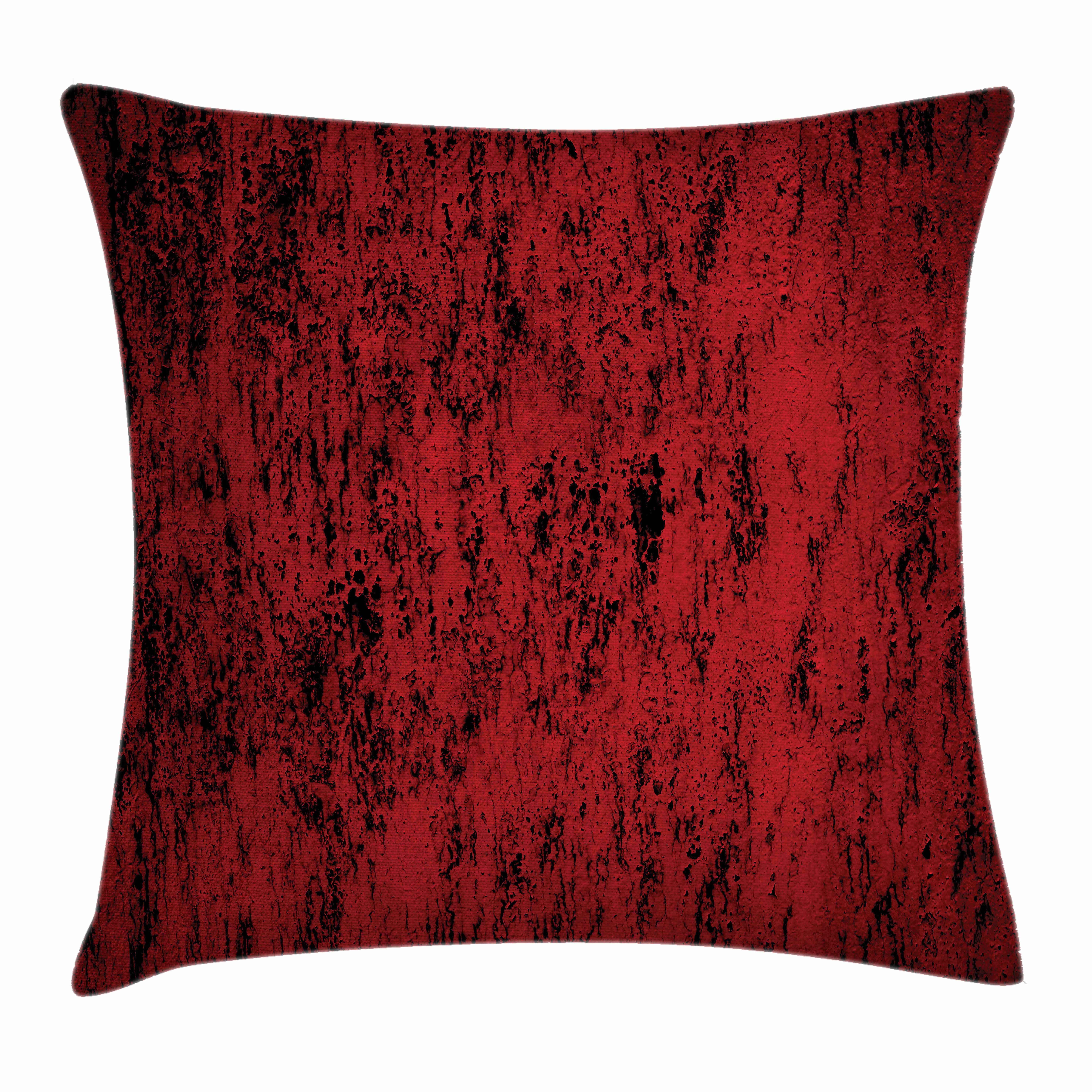 Red and Black Throw Pillow Cushion Cover, Artistic Abstract Pattern