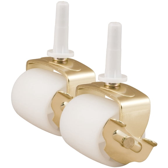 Waxman Consumer Group 4269595N 2-1/4" X 2" White Plastic Stem Caster With Brake 2 Count