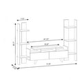 thumbnail image 4 of Modern TV Stand for TVs up to 40" with 2 Extra Shelves, Oak & White Entertainment Center with Sound Bar Shelf, 4 of 4
