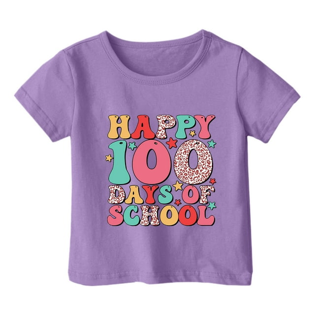 MEZZALL T-Shirts de Mode pour Garçons et Filles, Décontractés, Imprimés, Col Rond, Manches Courtes, 4-5 Ans