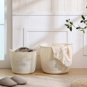 HANAMYA Storage Basket | Laundry Basket | Storage Organizer, 37 Liter, Set of 2 - Set of 2