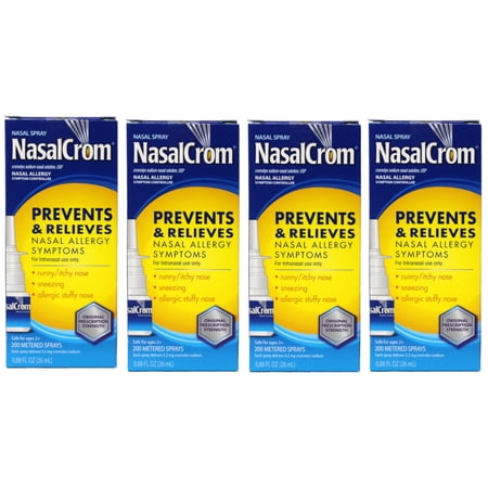 4 Pack - NasalCrom Nasal Spray Allergy Symptom Controller, 200 Metered Sprays, 0.88 FL OZ