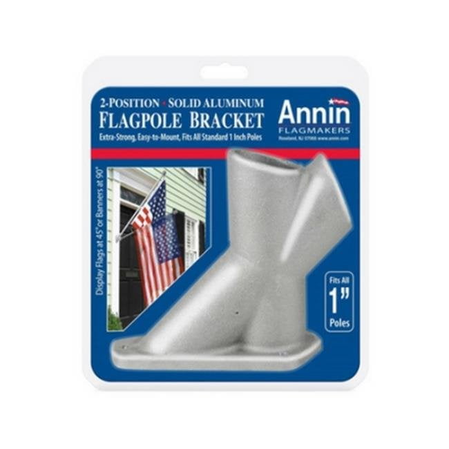 White Jetmax 2-Postion Plastic Flagpole Bracket Holder 