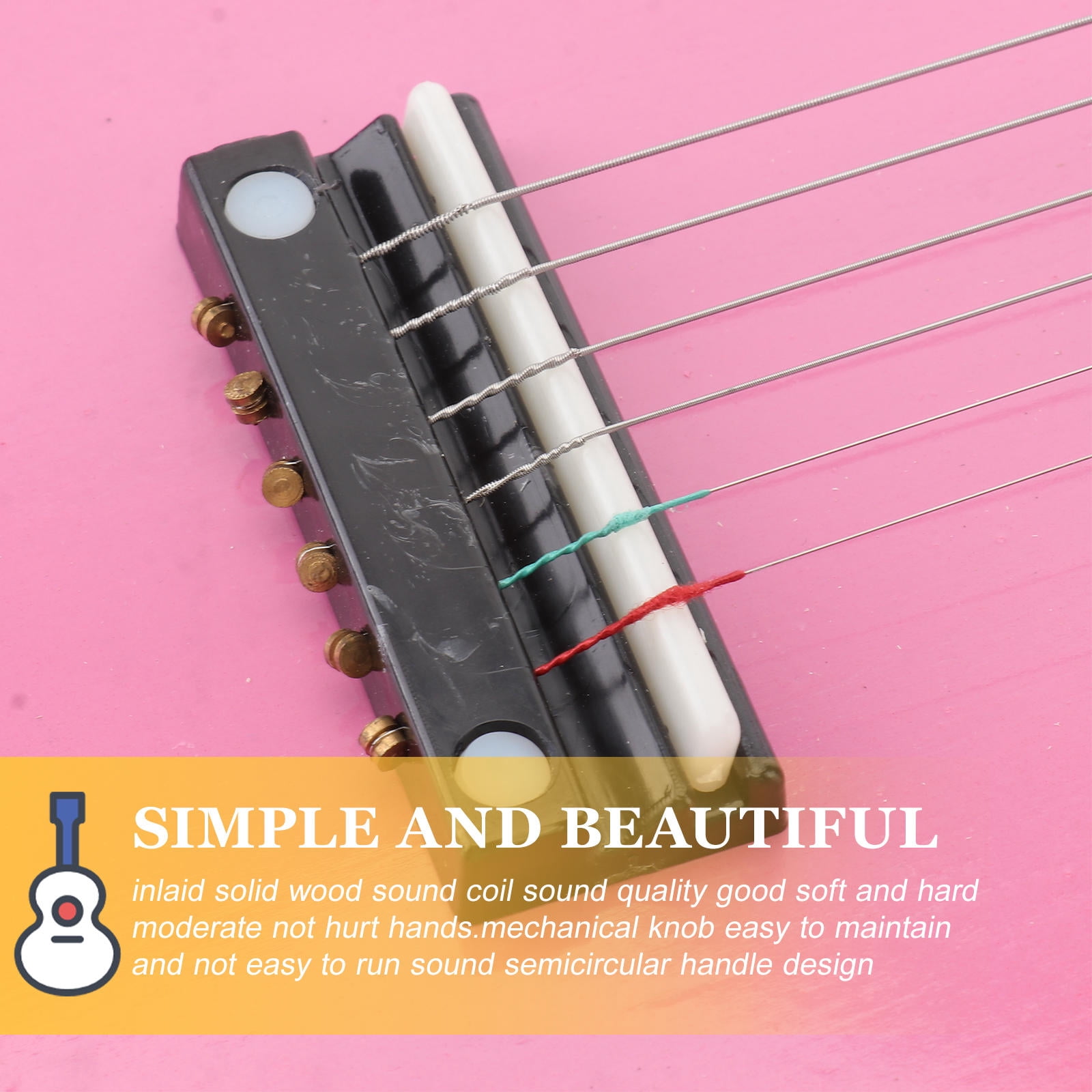BESTONZON Kids Guitars for Girls Beginners Pink Acoustic Guitar Music Instrument 1Set