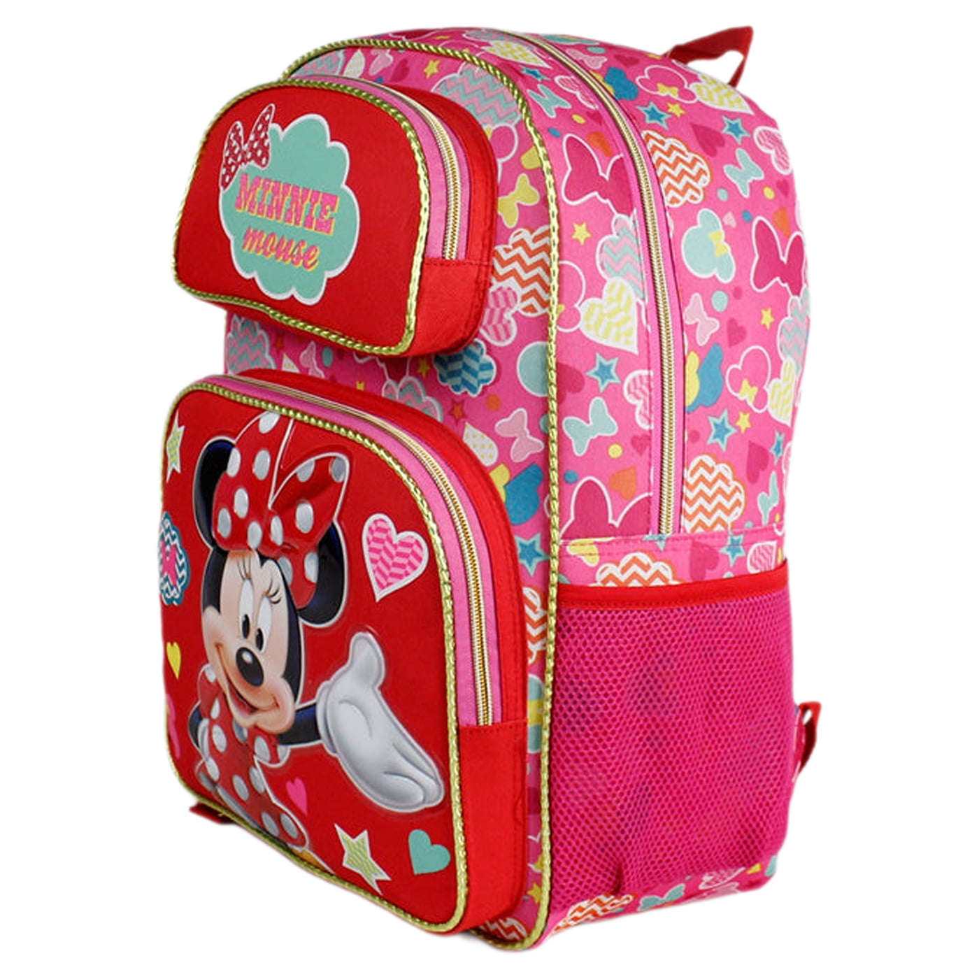 Backpack - Disney - Minnie Mouse Red Hearts New Large Bag 635510