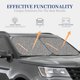 thumbnail image 4 of Balery Black And White Houndstooth Parasol para parabrisas de coche de 2 piezas | Parasol plegable para parabrisas delantero de coche para la mayoría de sedanes-Medium, 4 of 6