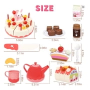 Mundo Toys Birthday Cake Toy Set, 85 Pieces Pretend Play Food Dessert Kitchen Toy for Kids Ages 3+