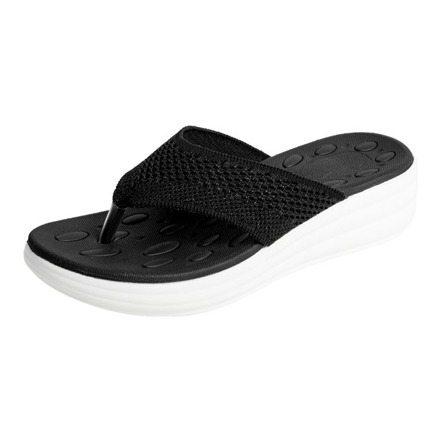 Sandalias de tanga para mujer Sandalias de cuero PU con soporte para el arco para la playa de verano