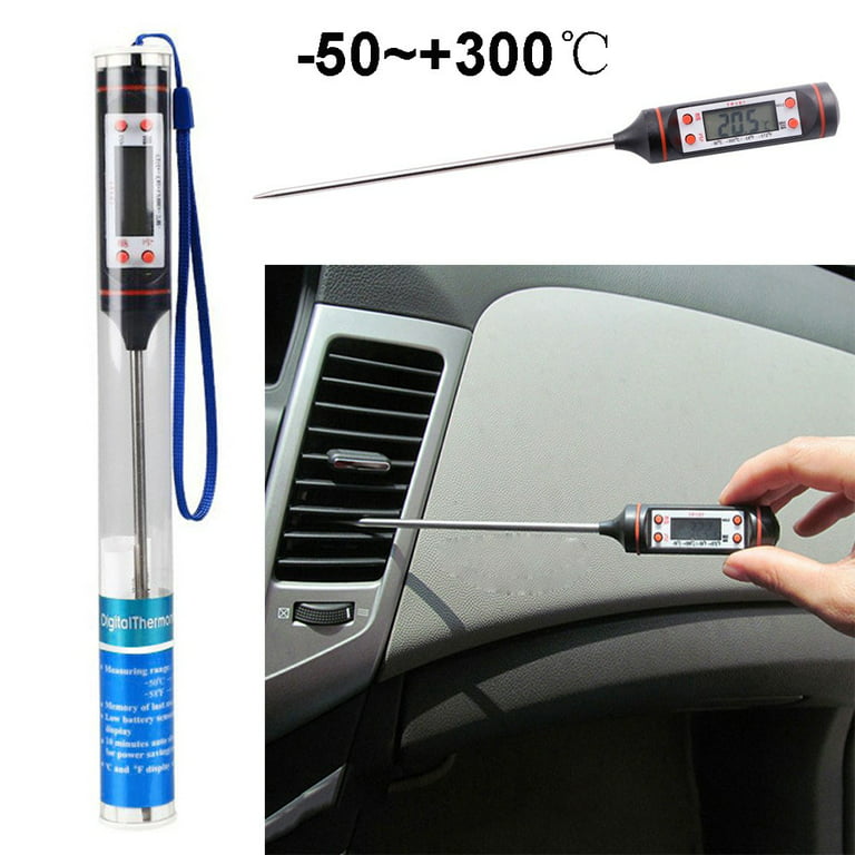 Leke Auto Car Vehicle Air Conditioning Outlet LCD Digital Thermometer Gauge  Tool