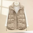 thumbnail image 5 of Hvyesh Women Winter Puffer Vest Lightweight Stand Collar Sleeveless Padded Jackets Oversized Puffer Waistcoat with Pockets, 5 of 10