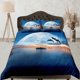 thumbnail image 1 of Dolphin dash blue moon juego de funda nórdica galaxy bedding, space bedding set full,, 1 of 4