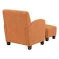 thumbnail image 5 of Aiden Chair & Ottoman Herringbone Orange Fabric with Medium Espresso Legs, 5 of 8