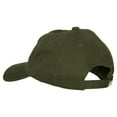 thumbnail image 3 of Number 1 Dad Outline Words Embroidered Unstructured Dyed Cotton Cap - Olive OSFM, 3 of 5