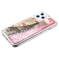 thumbnail image 5 of Kaleidio Case For iPhone 12 Pro Max (6.7") [Quicksand Glitter] TPU Gel Slim Hybrid Skin Cover [Liquid Eiffel Tower & Pink Hearts], 5 of 6