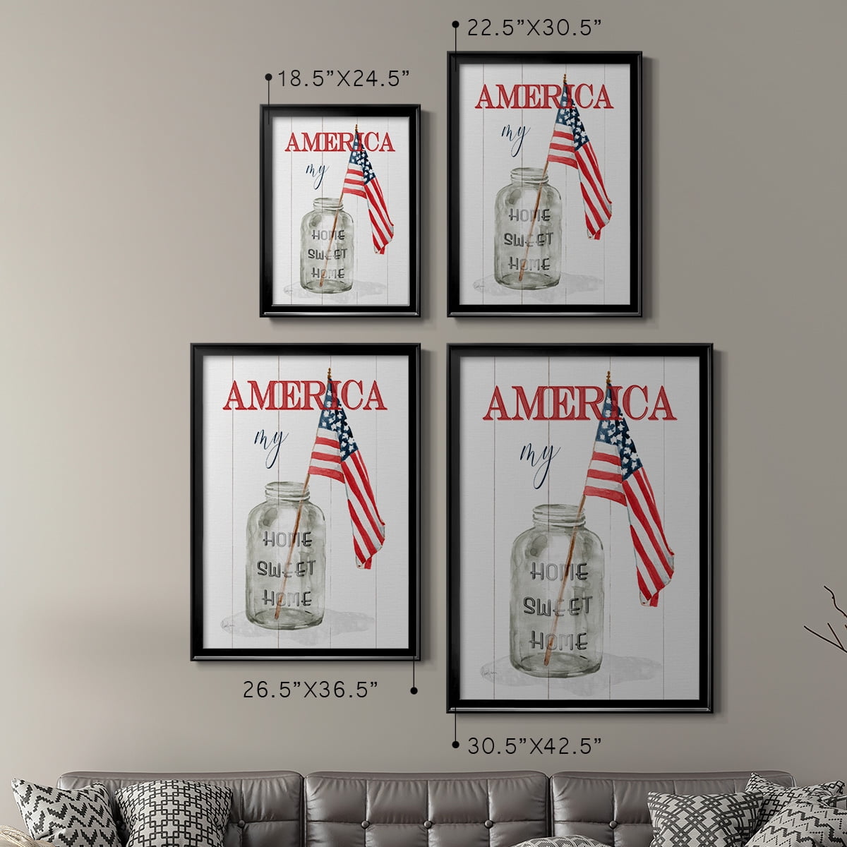 America My Home Sweet Home Premium Classic Framed Print - Ready to Hang