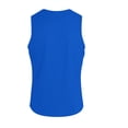 thumbnail image 4 of Men's Tank Top Cooling Breathable Sleeveless Muscle Shirts Summer Moisture Wicking Tank Top for Gym, Running,Outdoor Training Royal Blue L, 4 of 7