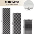 thumbnail image 4 of Gray and Black Checkerboard Pattern Kitchen Rugs Sets Of 3,Kitchen Runner Rugs Non Skid Washable,Decorative Kitchen Floor Mats for Kitchen,Sink,Laundry,17"x30"+ 17"x47" + 17"x59", 4 of 6