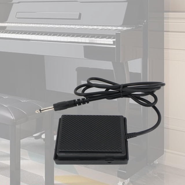 Pedal de sostenido de piano con conector de 3,5 mm, fácil de instalar, interruptor de pie momentáneo profesional para realizar ejercicios de piano con