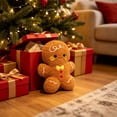thumbnail image 5 of LXGGDDO Gingerbread Man Merry Christmas Throw Pillow, Christmas Decorative Plush Pillow for Couch Living Room Bed, Beige, 5 of 6