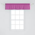 thumbnail image 2 of Ambesonne Purple Valance Pack of 2, Graphical Floral Drawing, 54"X12", Dark Magenta Pale Fuchsia, 2 of 2