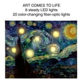 thumbnail image 3 of Lavish Home 12x16 Wall Art with Timer, LED and Color Changing Lights, Van Gogh Starry Night Print, 3 of 8