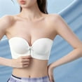 thumbnail image 5 of Busydd Wireless Bras for Women Comfortable Solid Color Everyday Strapless Bra Supportive Push up Front Closure Bras for Women S, 5 of 6