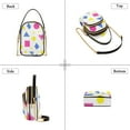 thumbnail image 3 of FORMRS Crossbody Bag for Women Quilted Travel Shoulder Cell Phone Purse with Chain Strap Handbag, Yellow Retro Round, 3 of 7