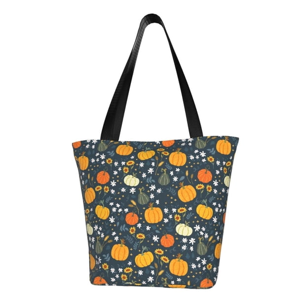 Balery Pumpkin Bolsa de Hombro con Diseño, Bolsa Grande y Duradera, Bolsa Versátil para Compras