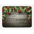 thumbnail image 1 of Christmas Bath Mat, Ornaments Nostalgic Historical Celebration and Reunion Religious Themed Print, Non-Slip Plush Mat Bathroom Kitchen Laundry Room Decor, 29.5 X 17.5 Inches, Red Brown, Ambesonne, 1 of 2