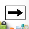 thumbnail image 1 of Right Arrow Sign Wall Decal by Wallmonkeys Peel and Stick Graphic (48 in W x 35 in H) WM126182, 1 of 4