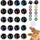 thumbnail image 1 of 30 pares de ojos de seguridad en forma de estrella de 18 mm para crochet, 10 colores, ojos de resina con purpurina 3D para manualidades, con arandelas, ojos de plástico para amigurumi., 1 of 9