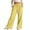 Yellow, variant on Tranfacy Girls Kids Summer Solid Full Length Trousers Linen Drawstring Wide Leg Side Pocket Pants
