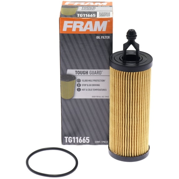 FRAM Tough Guard Filter TG11665, 15K mile Change Interval Oil Filter Fits select: 2014-2018 JEEP GRAND CHEROKEE, 2015-2019 JEEP WRANGLER UNLIMITED