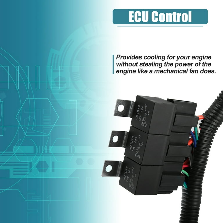 7L5533A226T Car Electric Dual Fan Upgrade Wiring Harness for