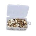 thumbnail image 3 of 200pcs Paper Fasteners Brass Plated Brads Round Metal Brads with Storage Box for Crafts DIY(Gold), 3 of 5