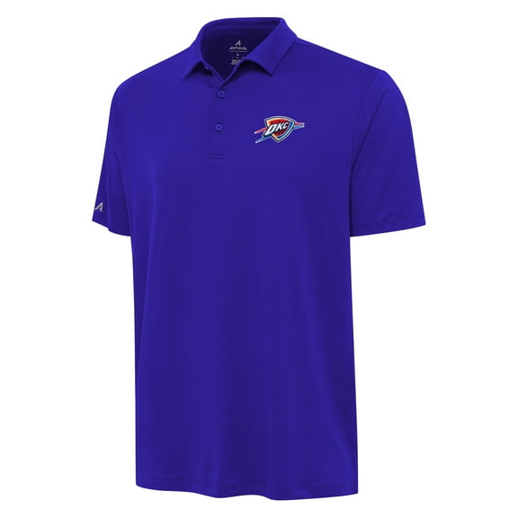 Men's Antigua Blue Oklahoma City Thunder Reprocess Polo