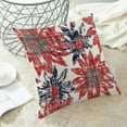 thumbnail image 6 of Wine Red Navy Blue Pillow Covers 16x16, Grey Vintage Sunflower Outdoor Decorative Throw Pillows for Couch, Retro Floral Decor Cushion Cover 2 Pcs Soft Farmhouse Square Pillowcase for Bed Safa, 6 of 6