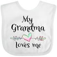 thumbnail image 3 of Inktastic My Grandma Loves Me Heart Grandchild Boys or Girls Baby Bib, 3 of 4