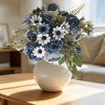 thumbnail image 6 of 1Pcs Navy Realistic Peonies Artificial Flowers Silky Peony Arrangements Vase Bouquet for Wedding Table Centerpiece Indoor Home Decor, 6 of 6